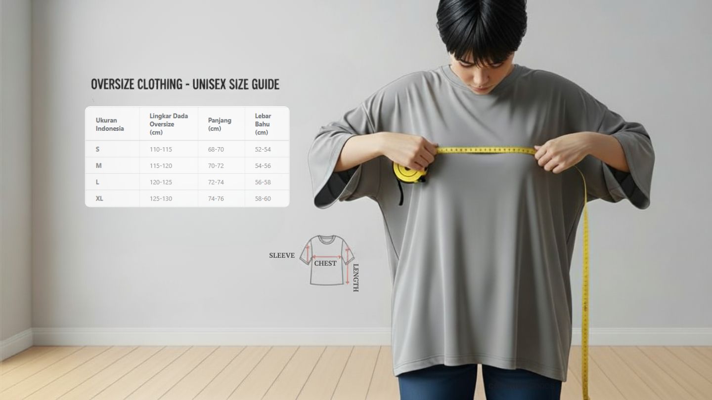 Cara Memilih Ukuran Baju Oversize yang Pas Agar Tidak Kedodoran