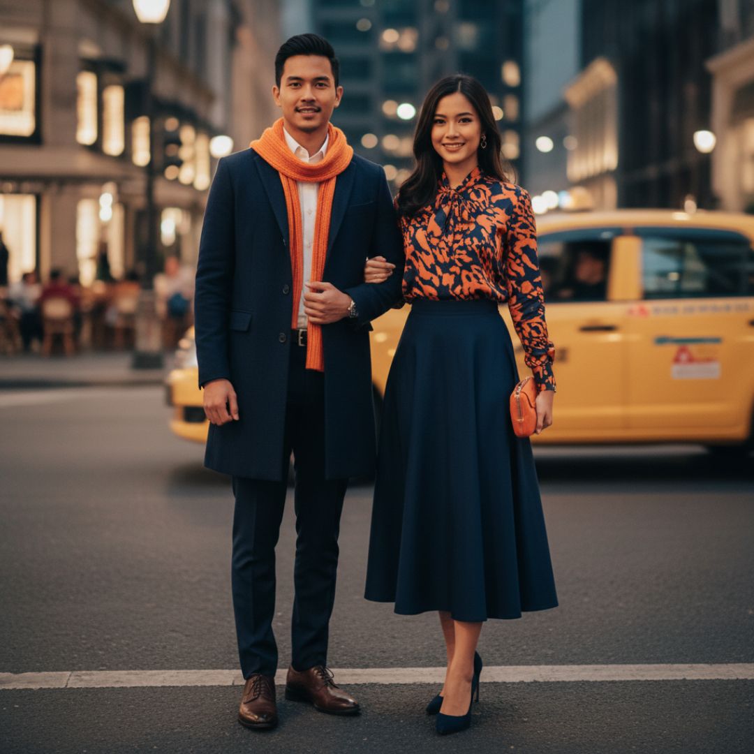 mix and match warna navy kekinian